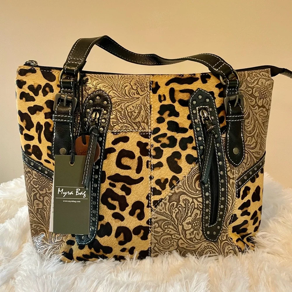 Myra Jaguar Trail Leather Bag - Picture 1 of 10